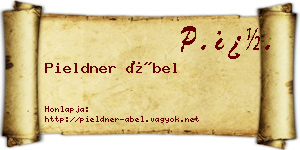 Pieldner Ábel névjegykártya